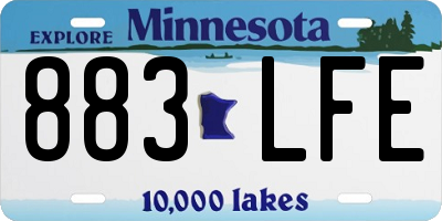 MN license plate 883LFE