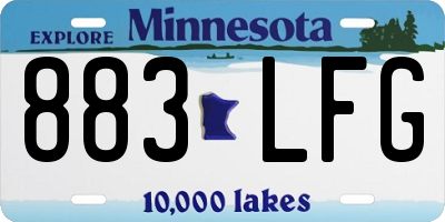 MN license plate 883LFG