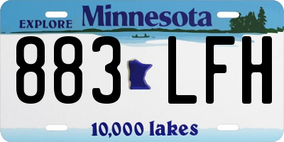 MN license plate 883LFH