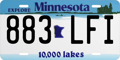 MN license plate 883LFI