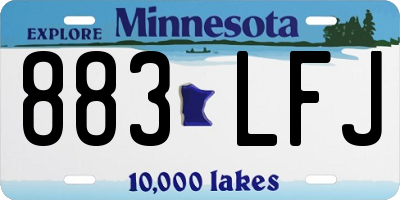 MN license plate 883LFJ