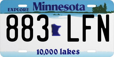 MN license plate 883LFN