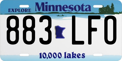 MN license plate 883LFO