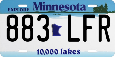 MN license plate 883LFR