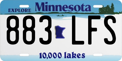 MN license plate 883LFS