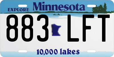 MN license plate 883LFT