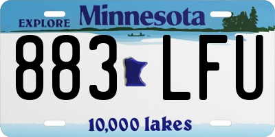 MN license plate 883LFU
