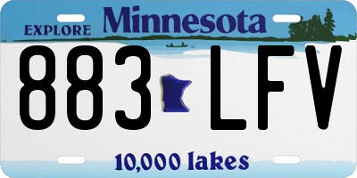 MN license plate 883LFV