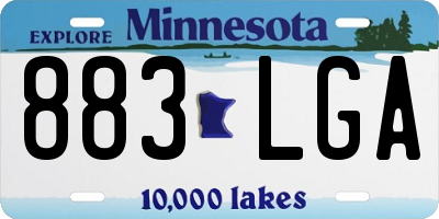 MN license plate 883LGA