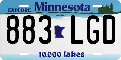MN license plate 883LGD