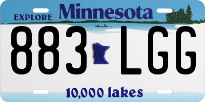MN license plate 883LGG