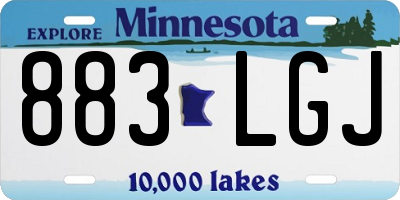 MN license plate 883LGJ