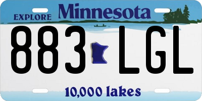 MN license plate 883LGL