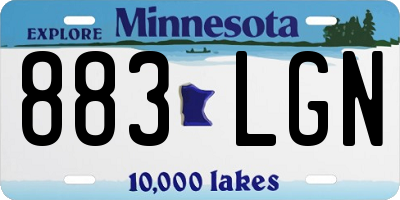 MN license plate 883LGN