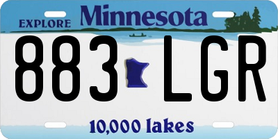 MN license plate 883LGR
