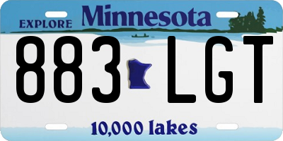 MN license plate 883LGT