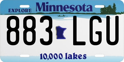 MN license plate 883LGU