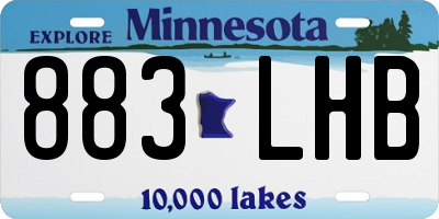 MN license plate 883LHB