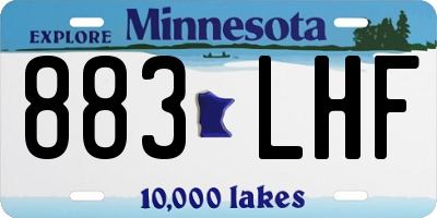 MN license plate 883LHF