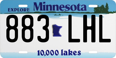 MN license plate 883LHL