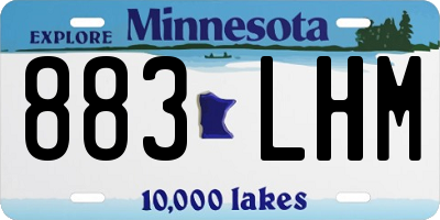 MN license plate 883LHM