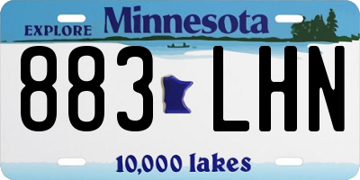 MN license plate 883LHN
