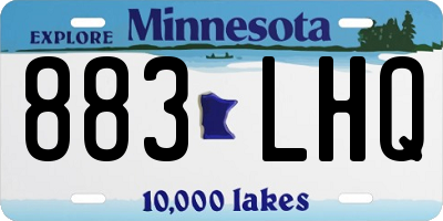 MN license plate 883LHQ