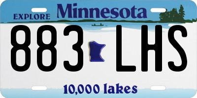 MN license plate 883LHS