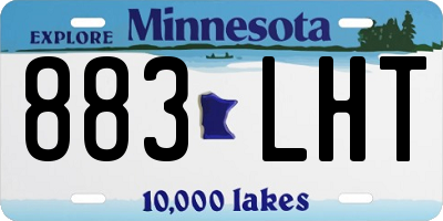 MN license plate 883LHT