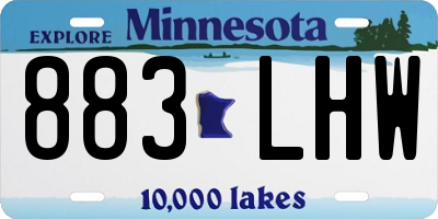 MN license plate 883LHW