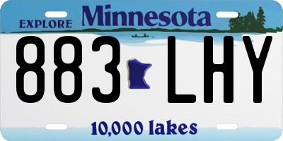 MN license plate 883LHY