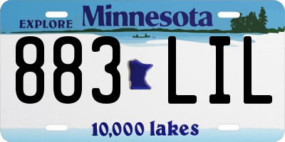 MN license plate 883LIL
