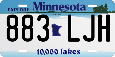 MN license plate 883LJH
