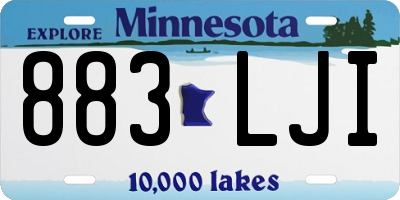 MN license plate 883LJI
