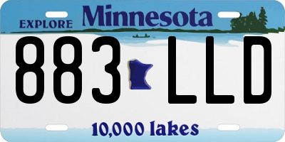 MN license plate 883LLD