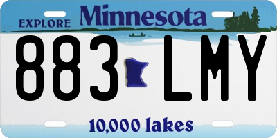 MN license plate 883LMY