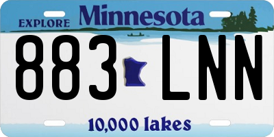 MN license plate 883LNN
