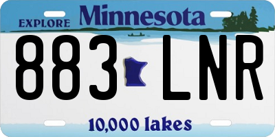 MN license plate 883LNR