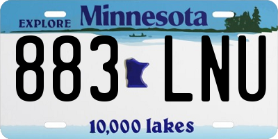MN license plate 883LNU
