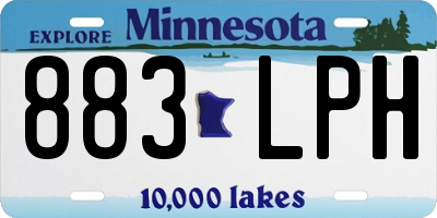 MN license plate 883LPH