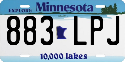 MN license plate 883LPJ