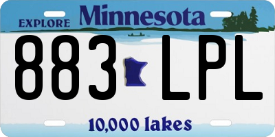 MN license plate 883LPL