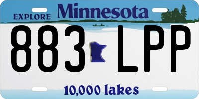 MN license plate 883LPP
