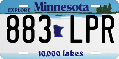 MN license plate 883LPR