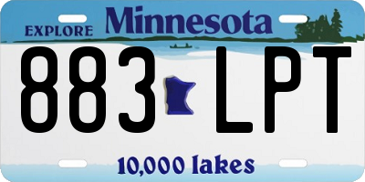 MN license plate 883LPT