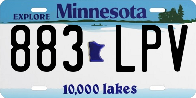 MN license plate 883LPV