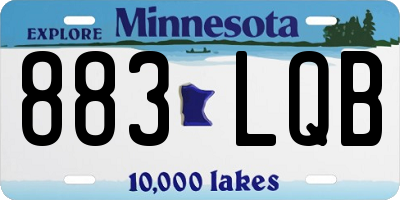 MN license plate 883LQB