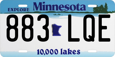 MN license plate 883LQE