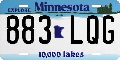 MN license plate 883LQG