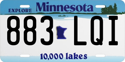 MN license plate 883LQI
